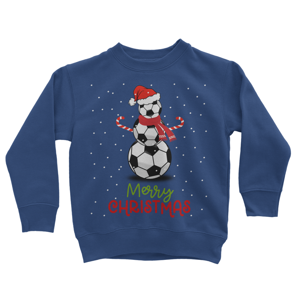 Kids Christmas Football Snowman Sweatshirt Jumper | 3 - 13 years