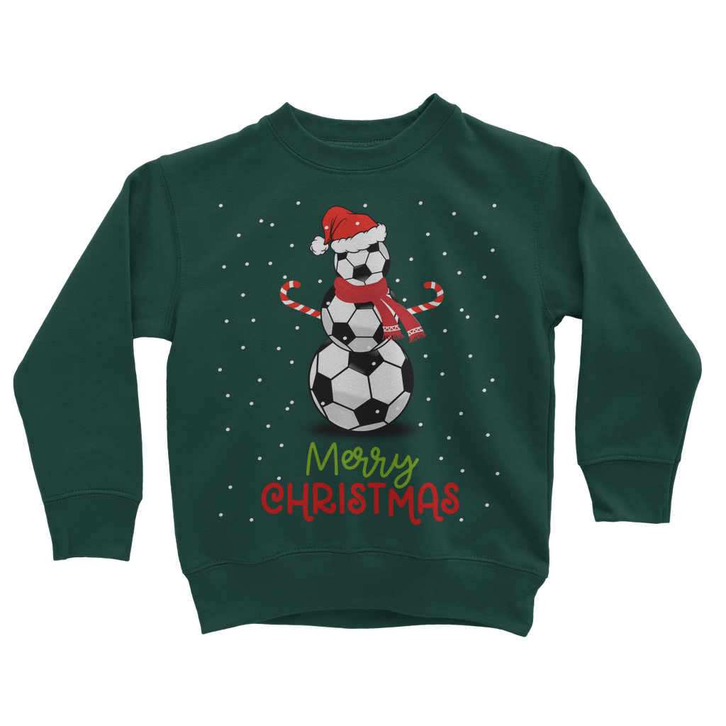 Kids Christmas Football Snowman Sweatshirt Jumper | 3 - 13 years