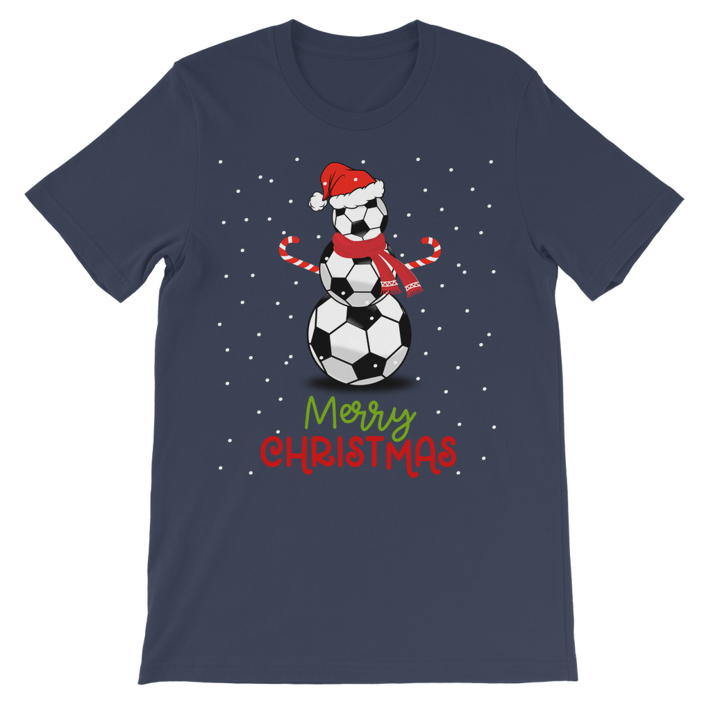 Christmas Football Snowman Kids Unisex T-Shirt