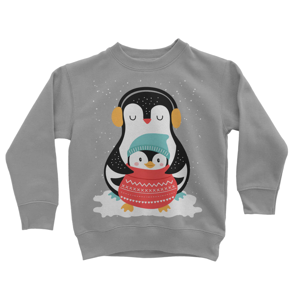 Kids Christmas Penguin Sweatshirt | 3 - 13 years
