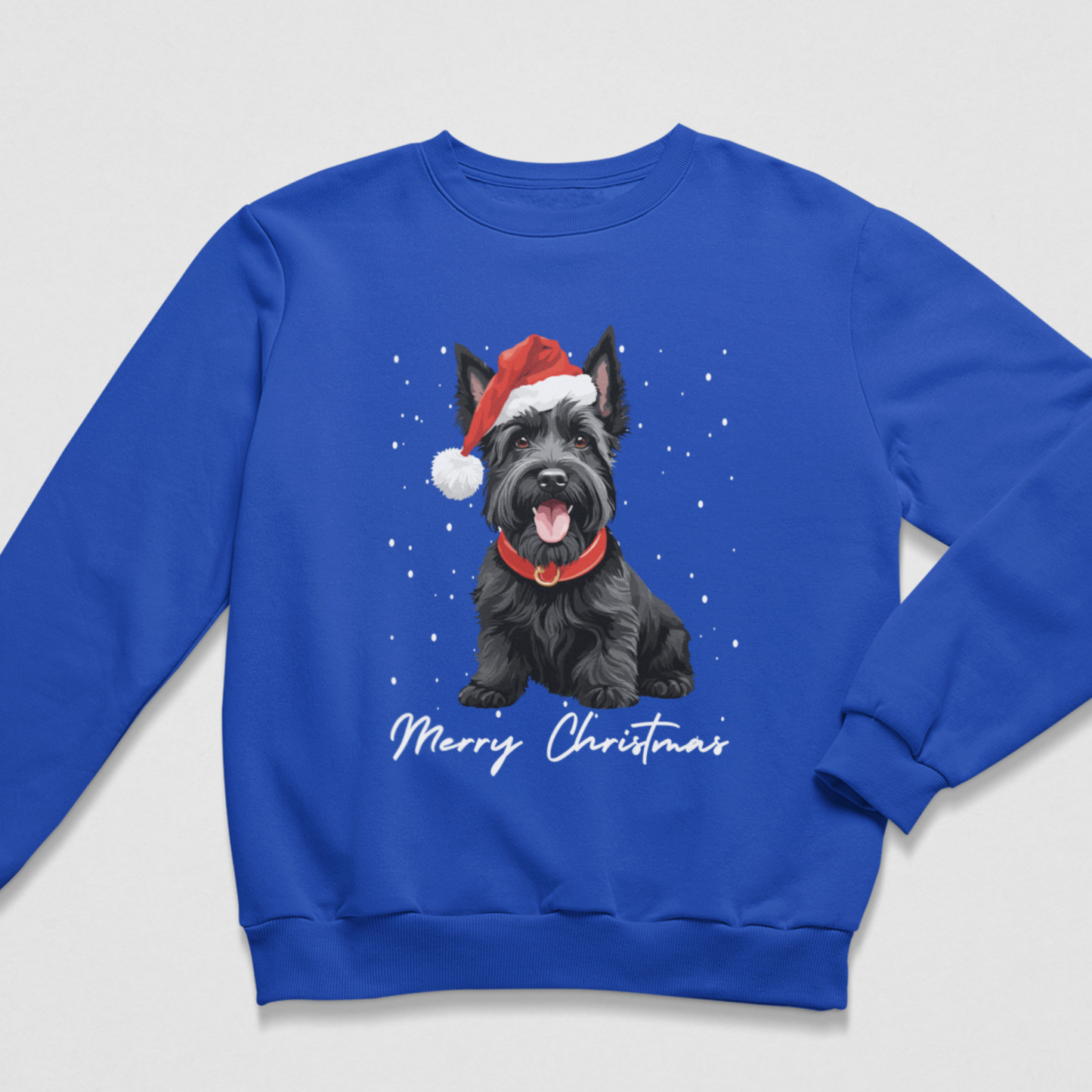Kids Scottie Dog Christmas Jumper – Scottish Terrier Festive Sweatshirt (3-13 yrs)