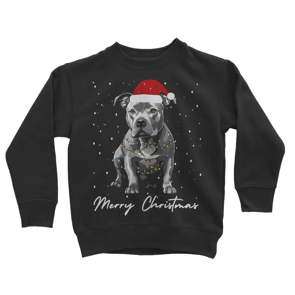 Kids Christmas Staffy Sweatshirt | 5 - 13 years
