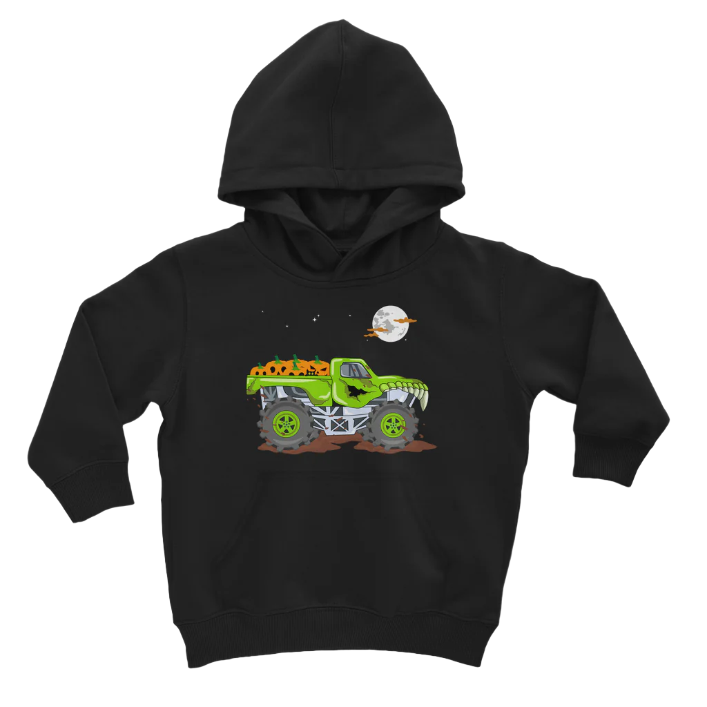 Kids Personalised Halloween Monster Truck Hoodie | 3 - 13 years