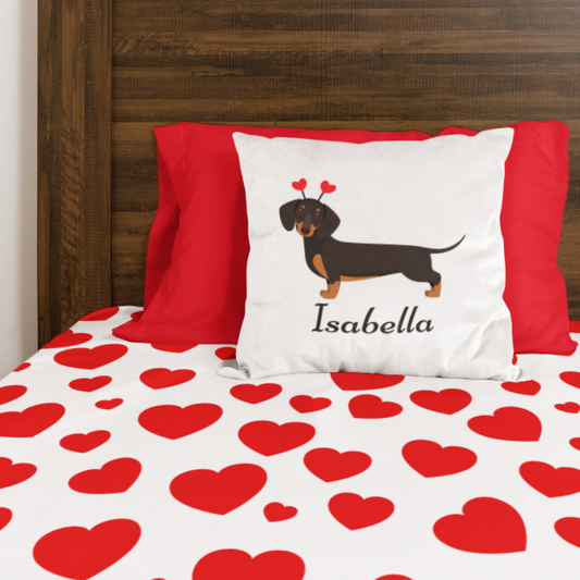 Personalised Dachshund Cushion Cover 40x40cm