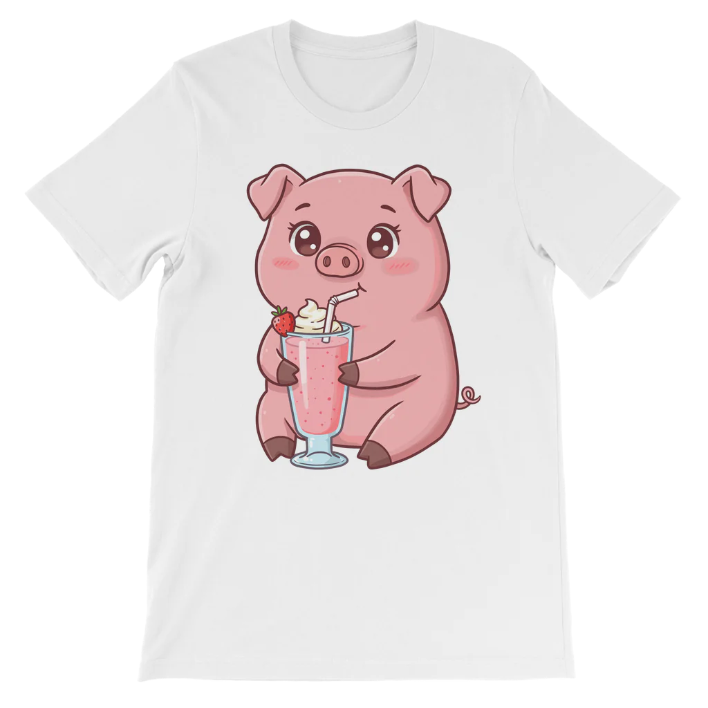 Kids Milkshake Piggy Cotton T-shirt