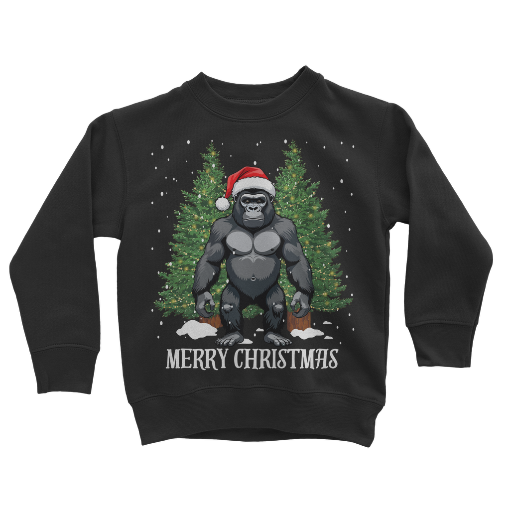 Kids Festive Gorilla Christmas Sweatshirt