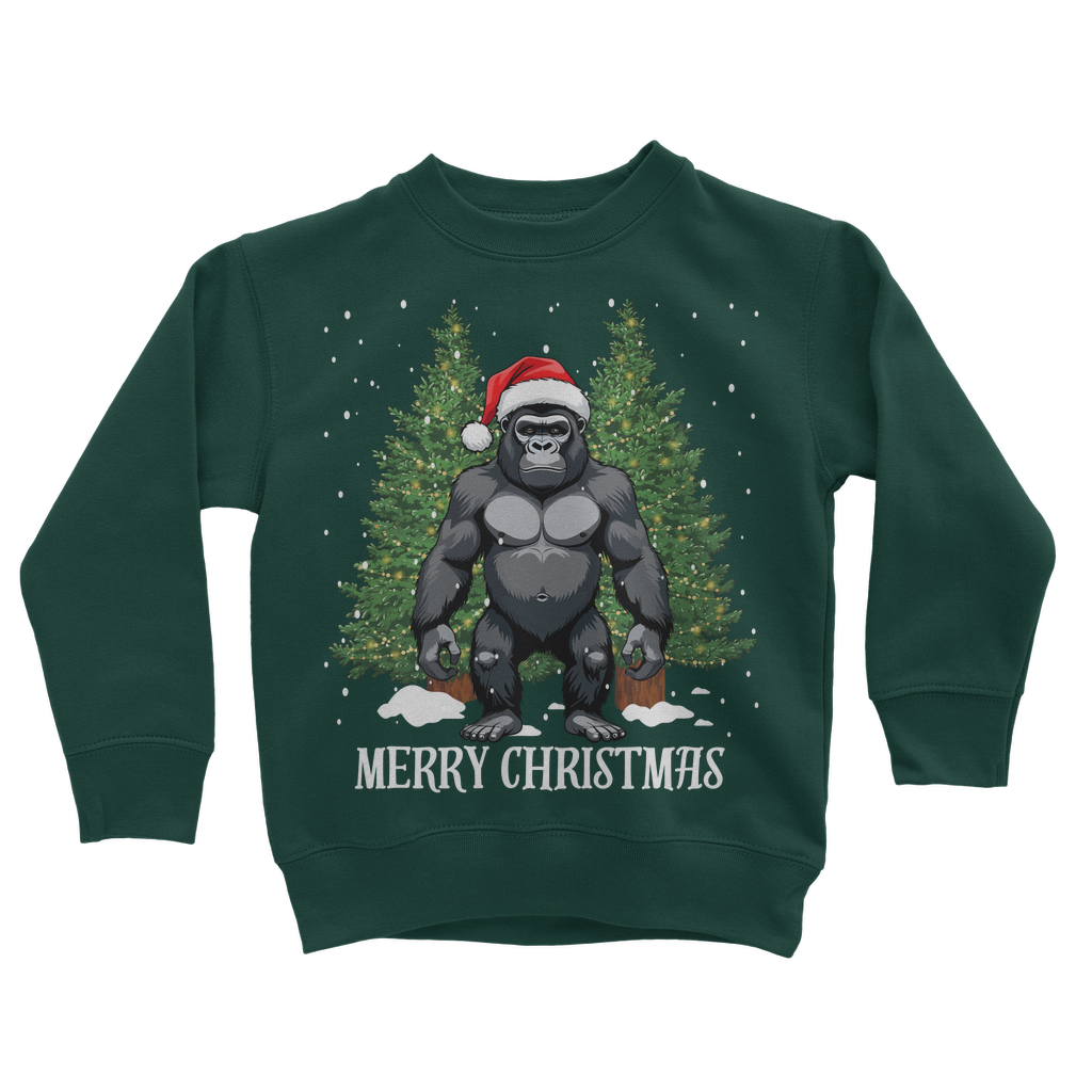 Kids Festive Gorilla Christmas Sweatshirt