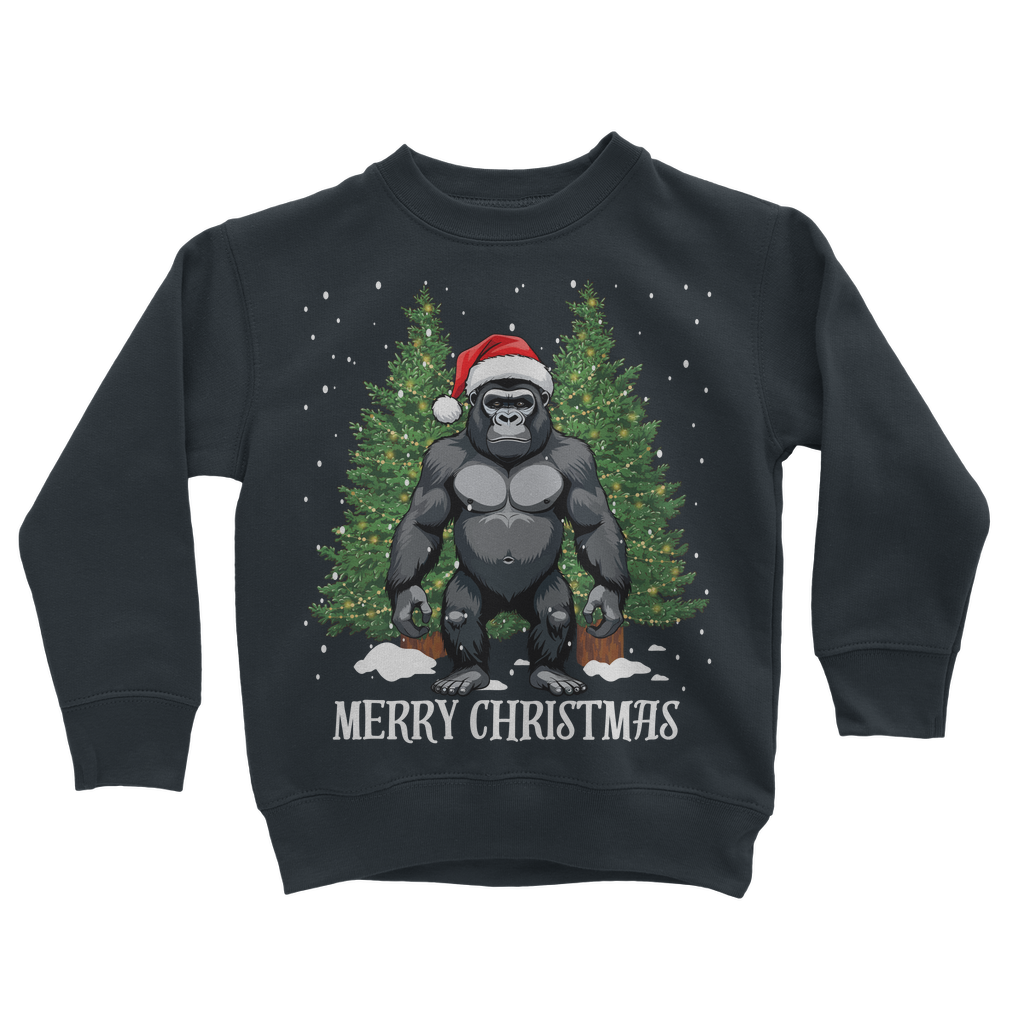 Kids Festive Gorilla Christmas Sweatshirt