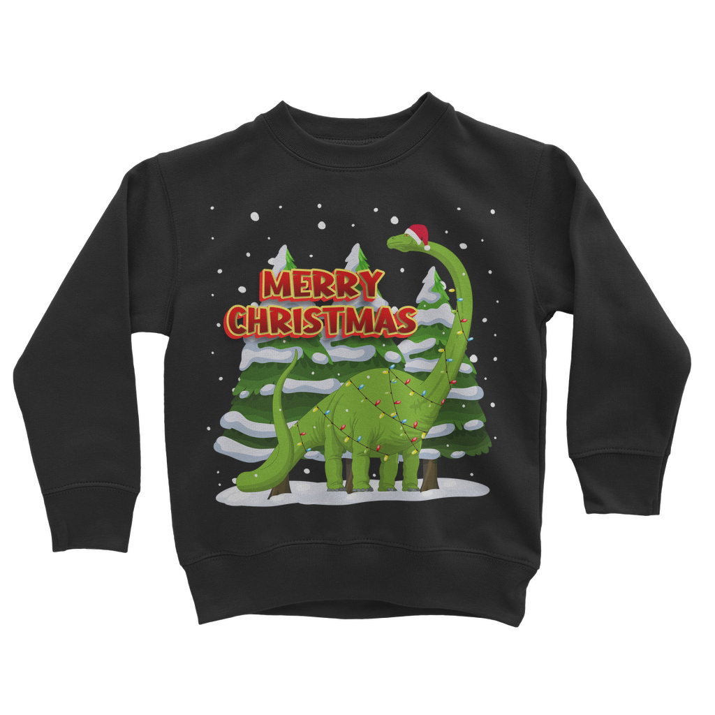 Festive Dinosaur - Kids Christmas Sweatshirt