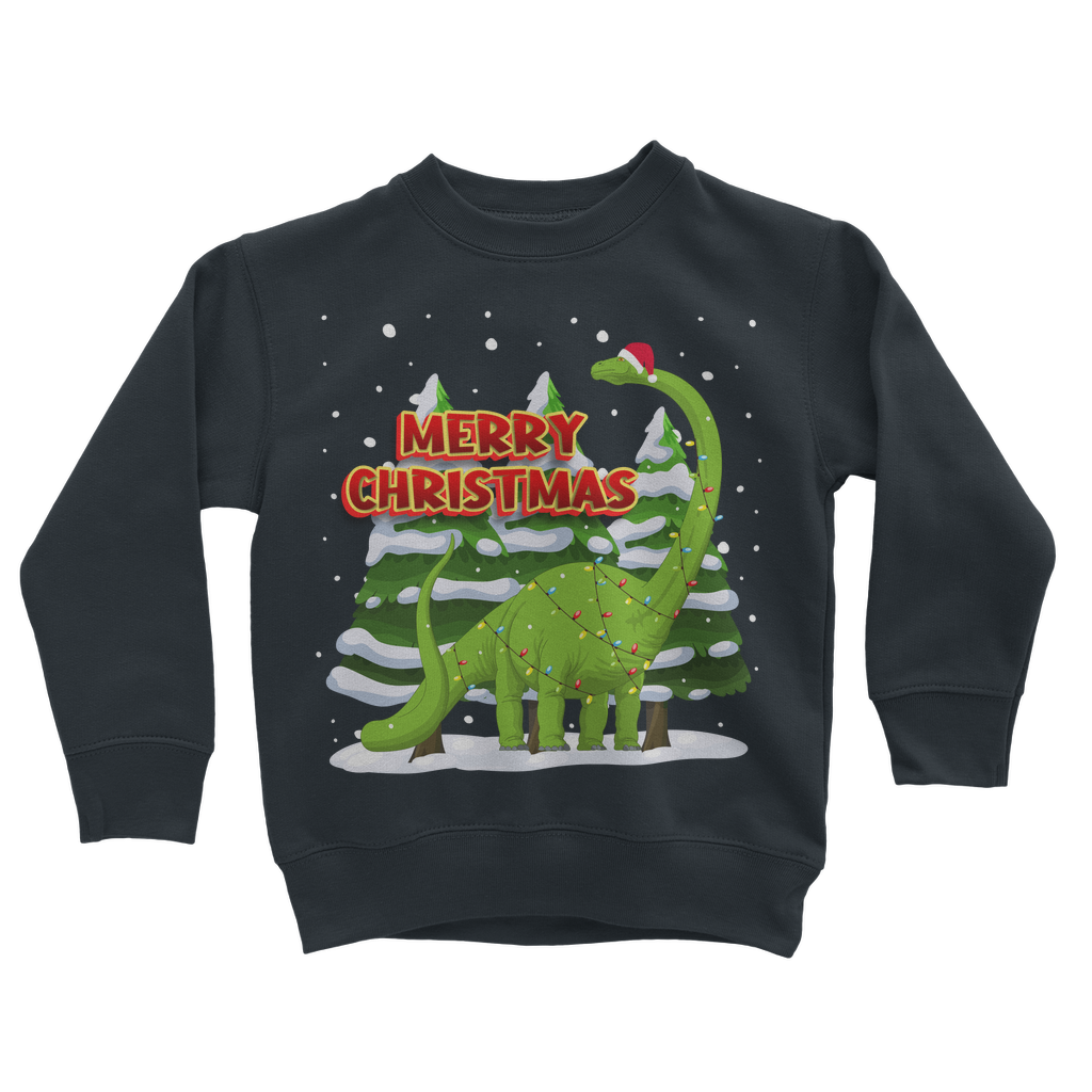 Festive Dinosaur - Kids Christmas Sweatshirt