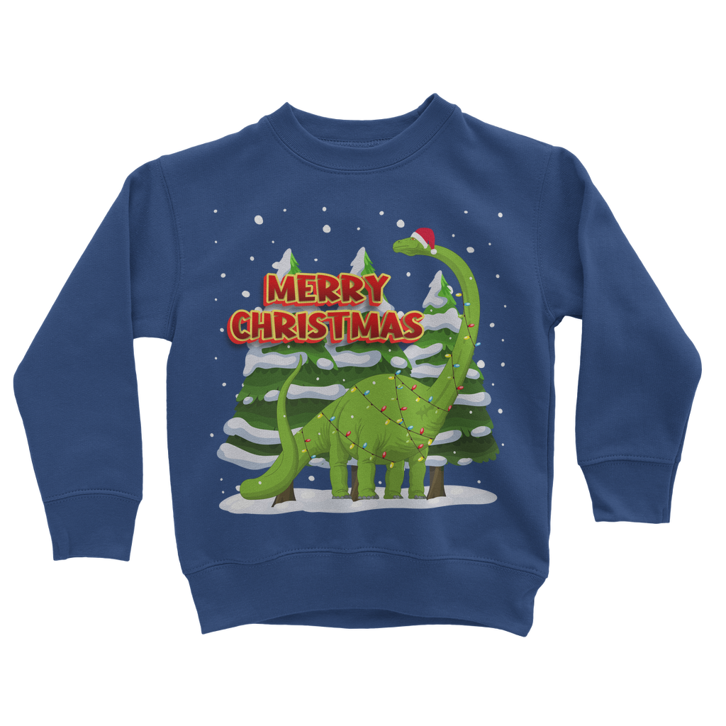 Festive Dinosaur - Kids Christmas Sweatshirt