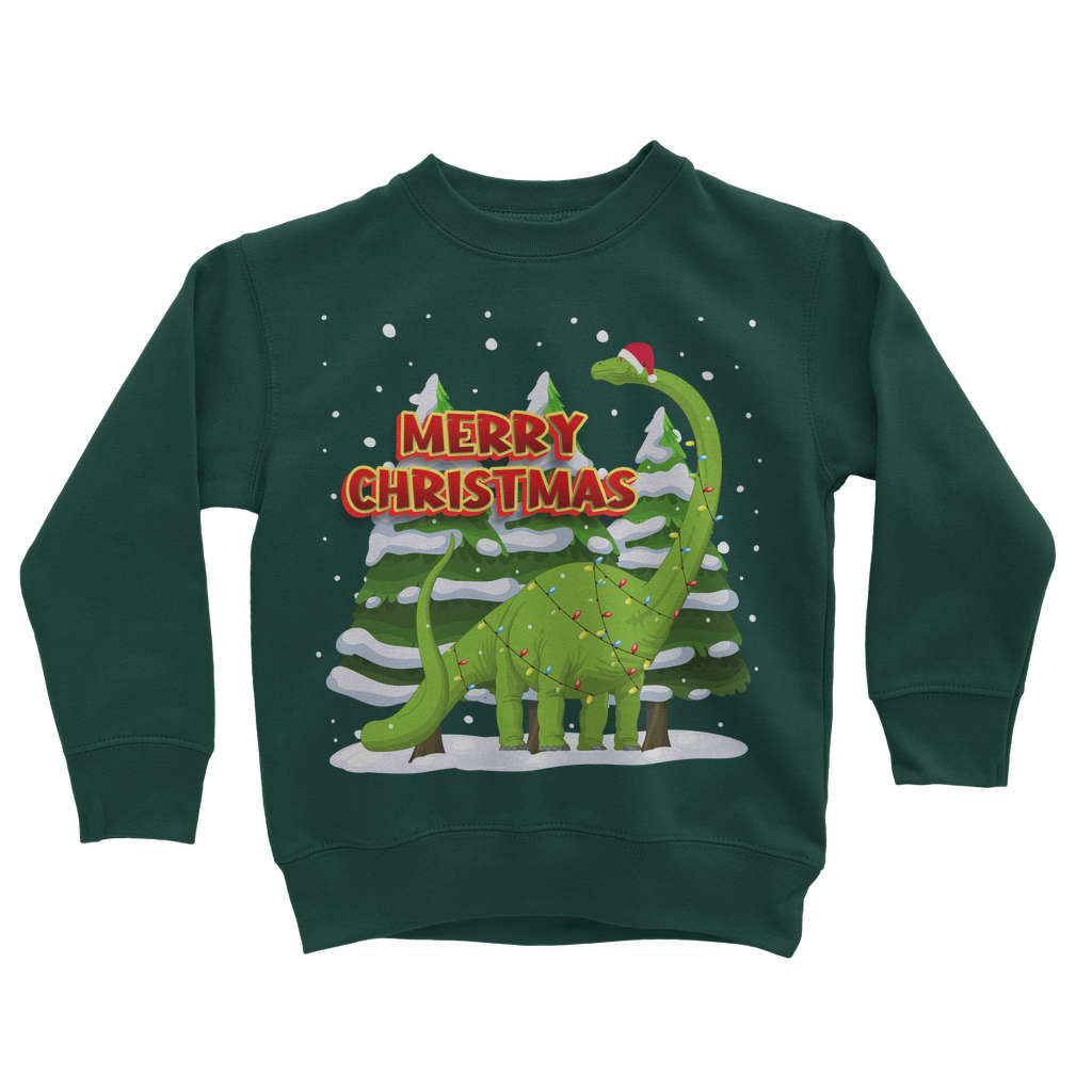 Festive Dinosaur - Kids Christmas Sweatshirt