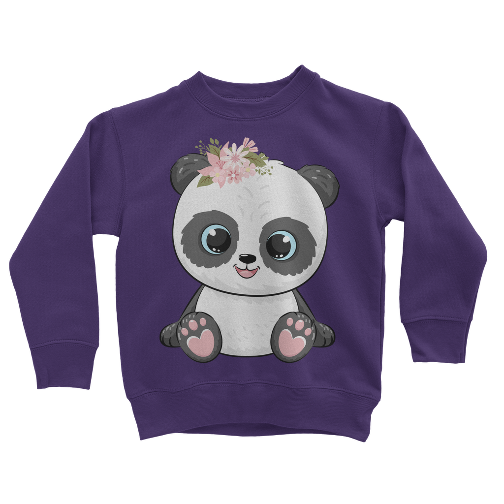 Floral Panda - Girls Sweatshirt | 3 - 13 years