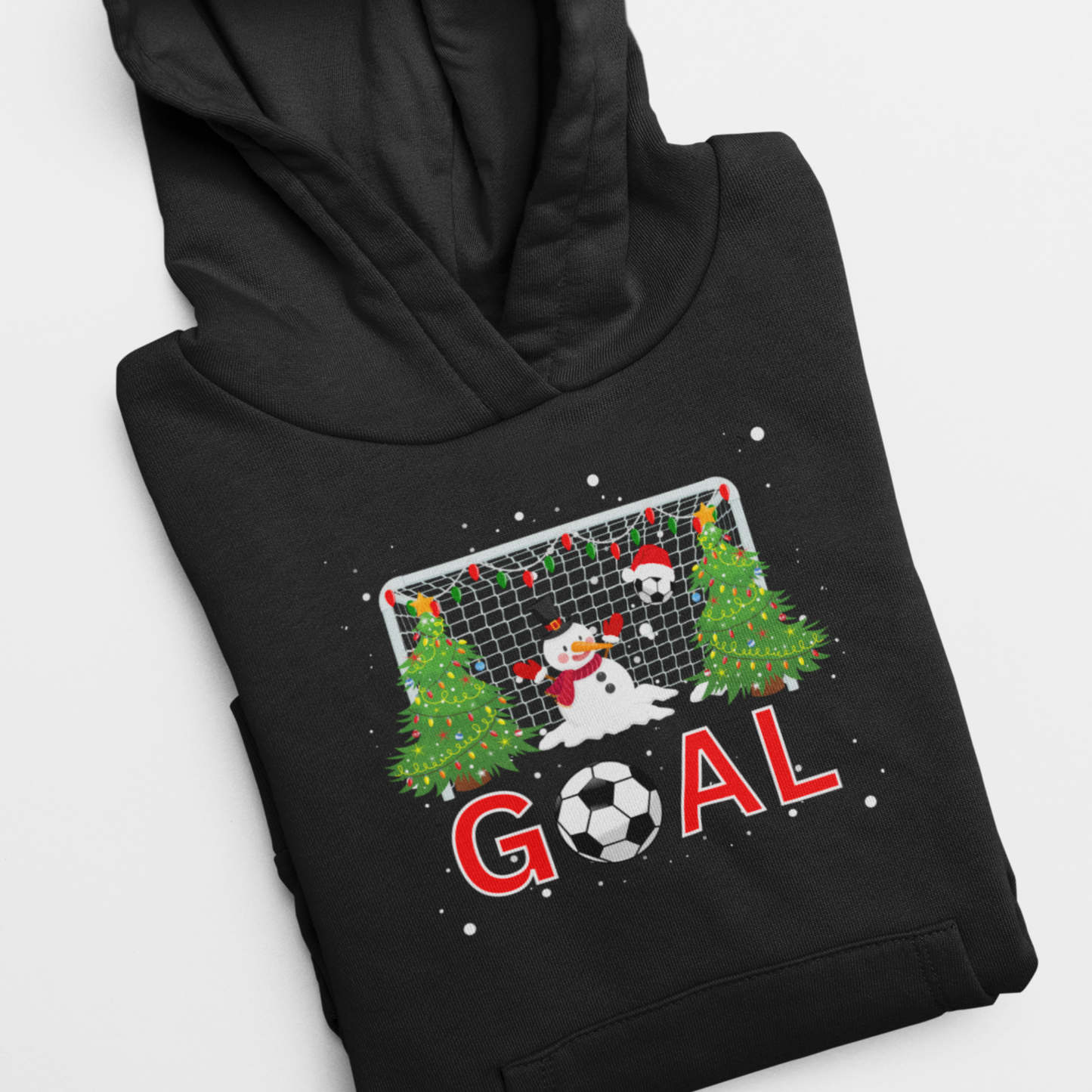 Snowman Goalie - Kids Christmas Football Hoodie | 3 - 13 years