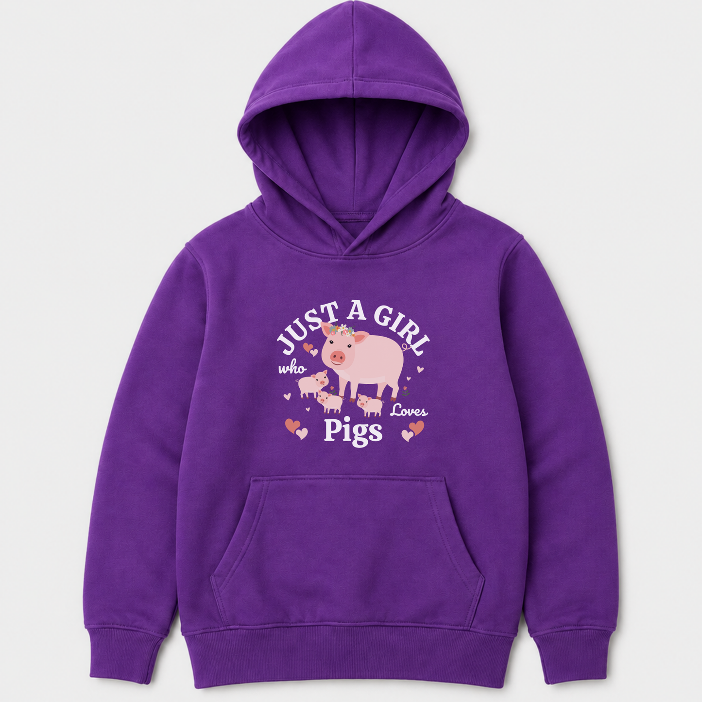 Girls Pig Hoodie – Just A Girl Who Loves Pigs