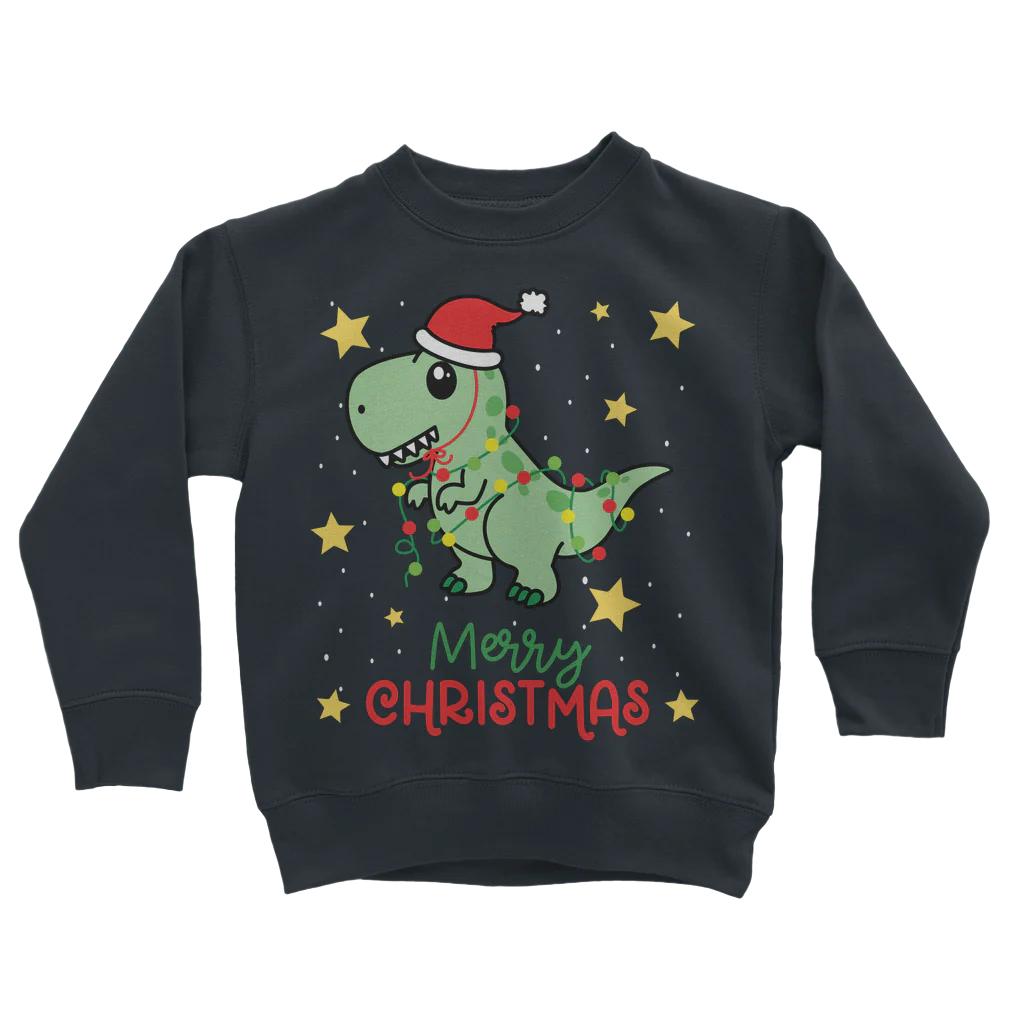 Christmas Dinosaur - Kids Sweatshirt