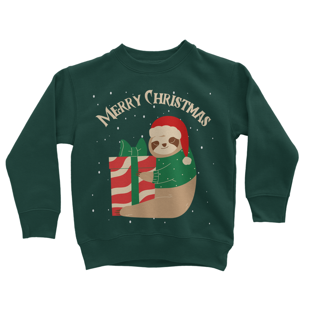 Merry Christmas Sloth - Kids Festive Sweatshirt | Unisex Sizes