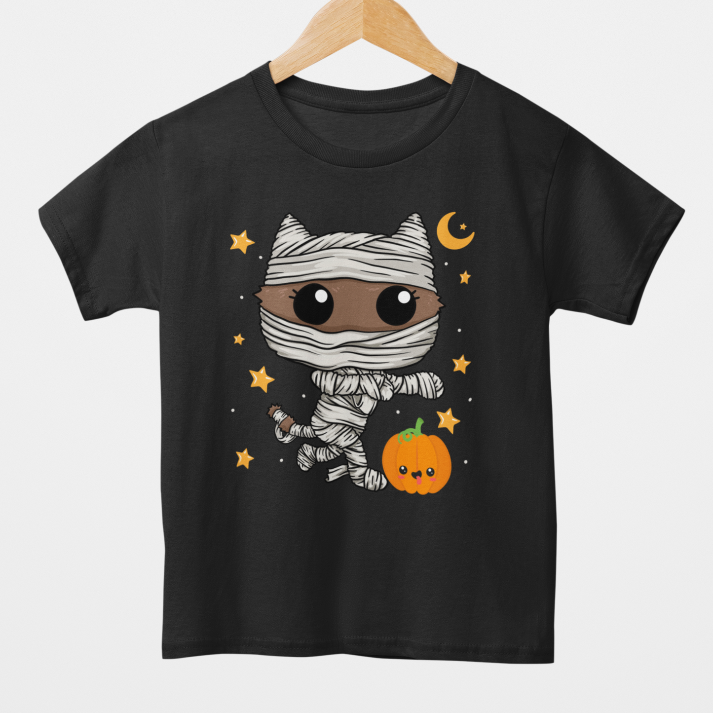 Kids Mummified Cat Halloween Unisex T-Shirt