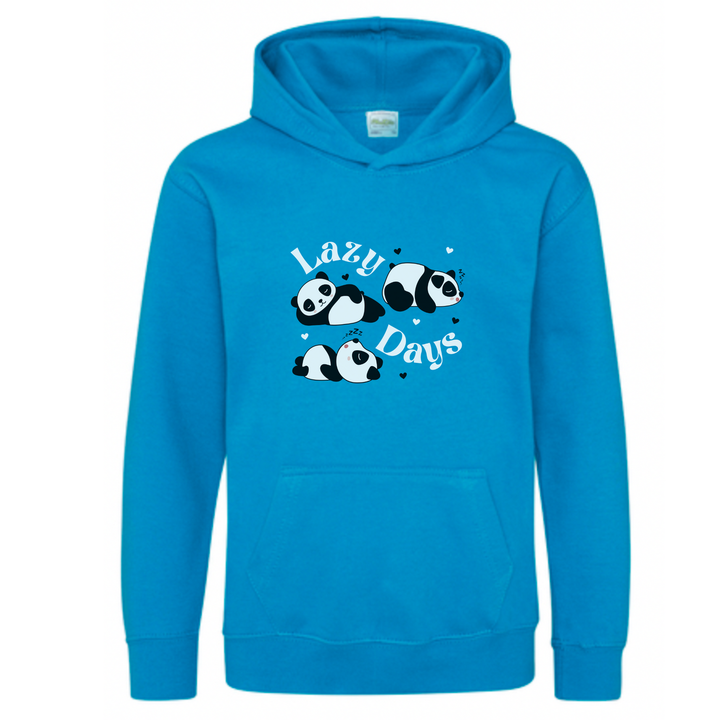 Kids Panda Graphic 'Lazy Days' Pullover Hoodie