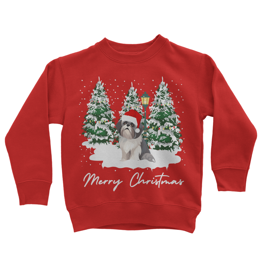 Kids Shih Tzu Christmas Sweatshirt | 5 - 13 years