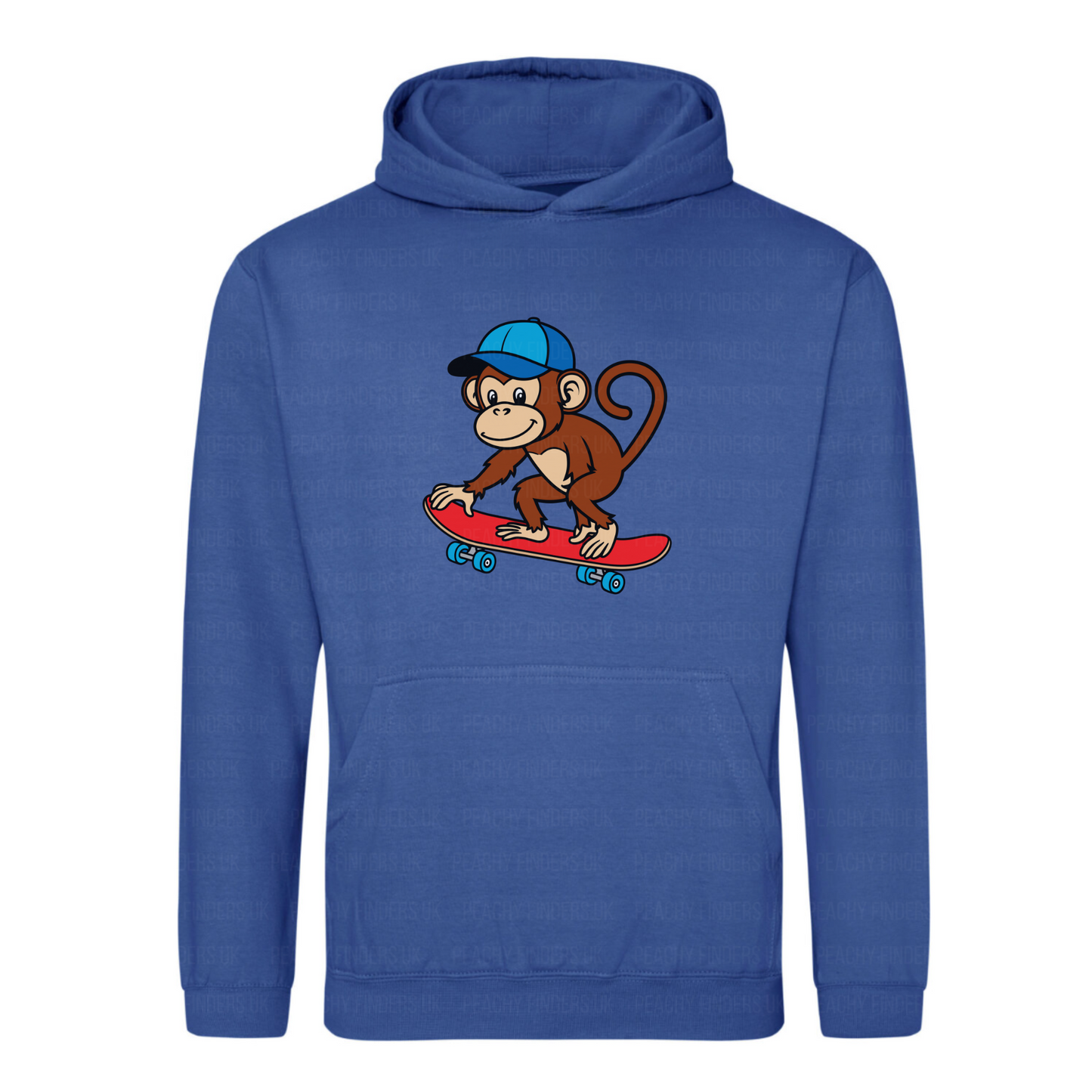 Unisex Kids Skateboarding Monkey Hoodie