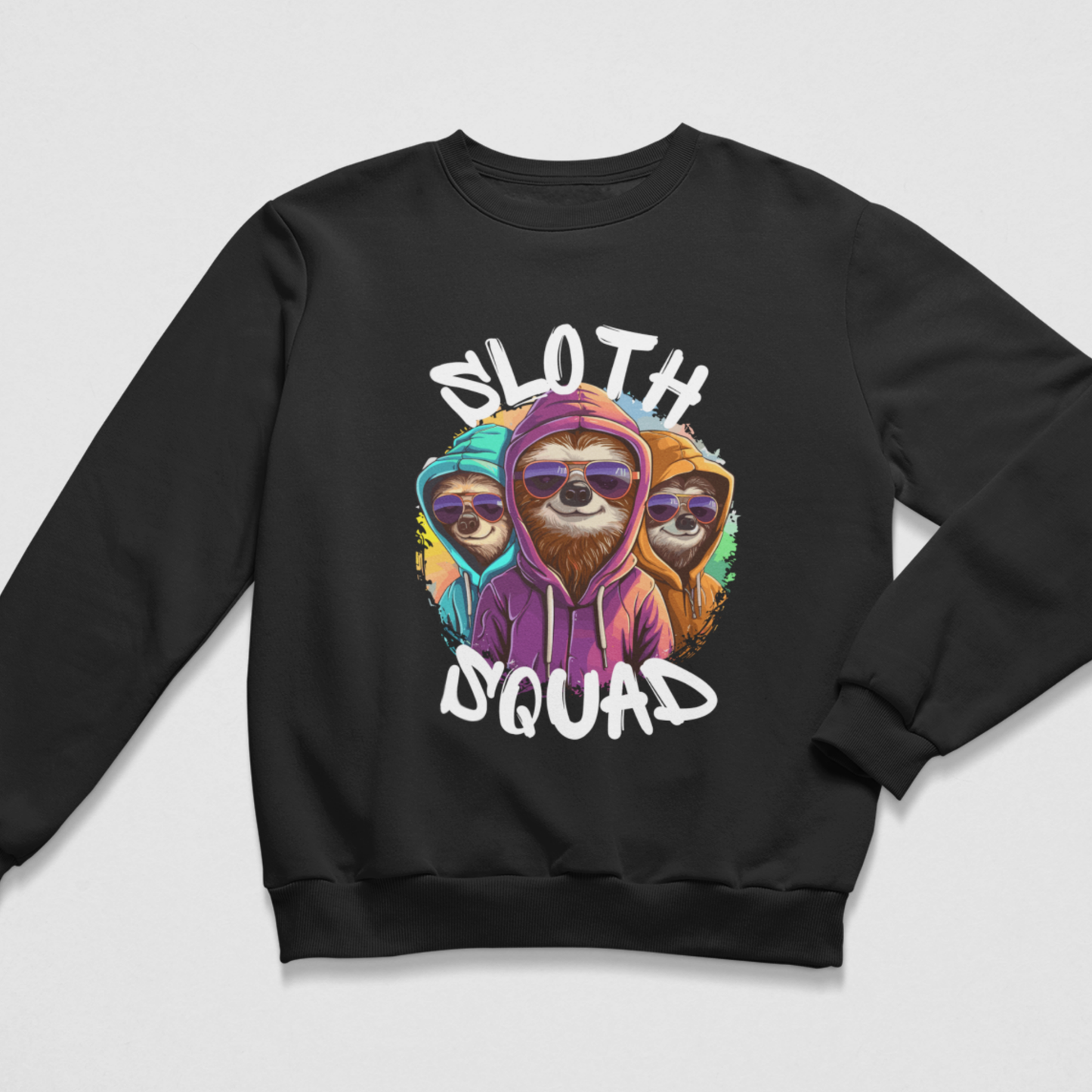 Kids “Sloth Squad” Sweatshirt – Unisex Graphic Jumper (5-13 Years)