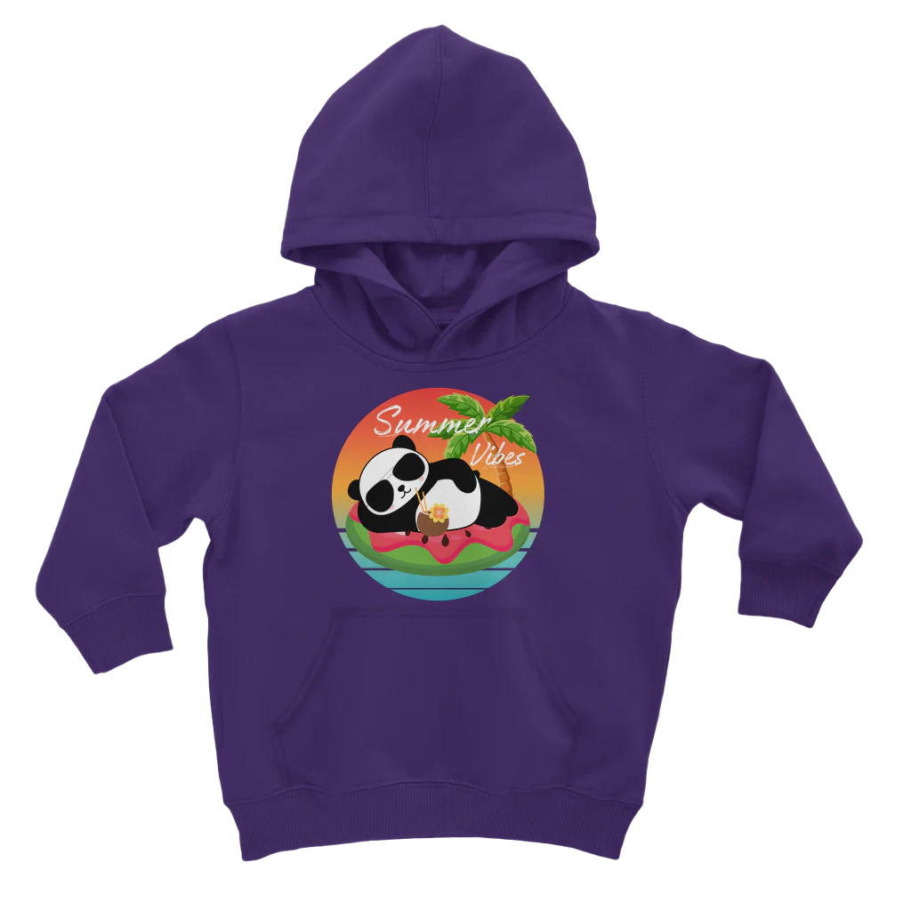 Summer Vibes Cool Panda - Kids Graphic Hoodie