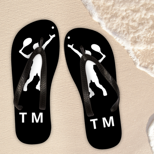Men's Personalised Tennis Player Flip Flops
