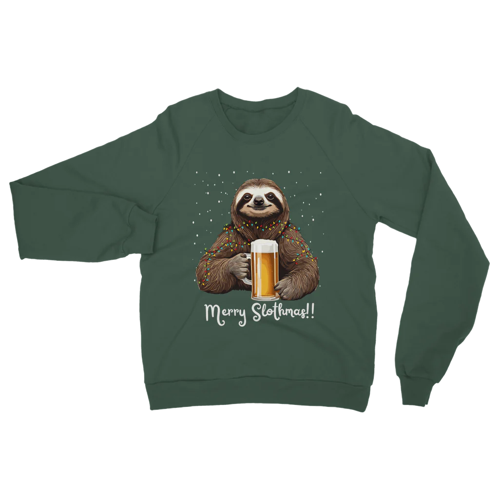 Merry Slothmas!! Unisex Adult's Sweatshirt