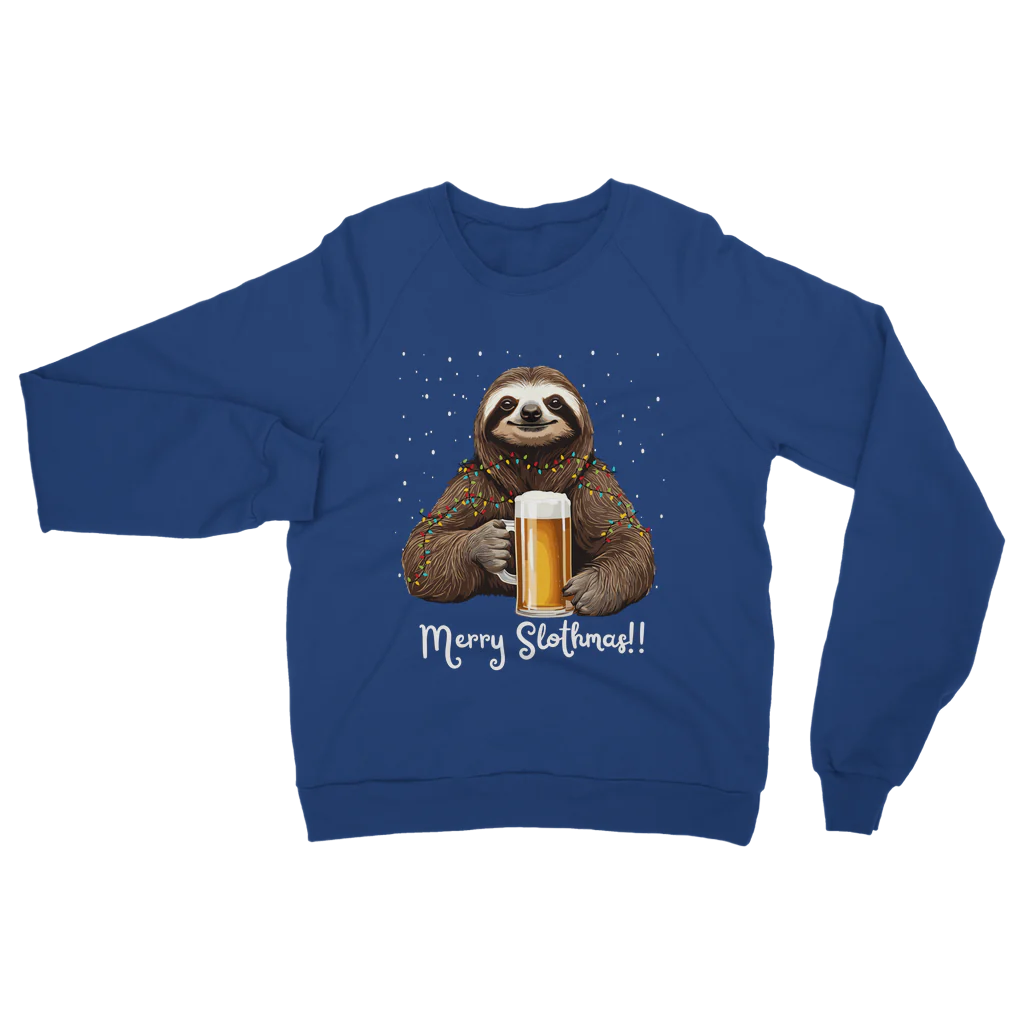 Merry Slothmas!! Unisex Adult's Sweatshirt