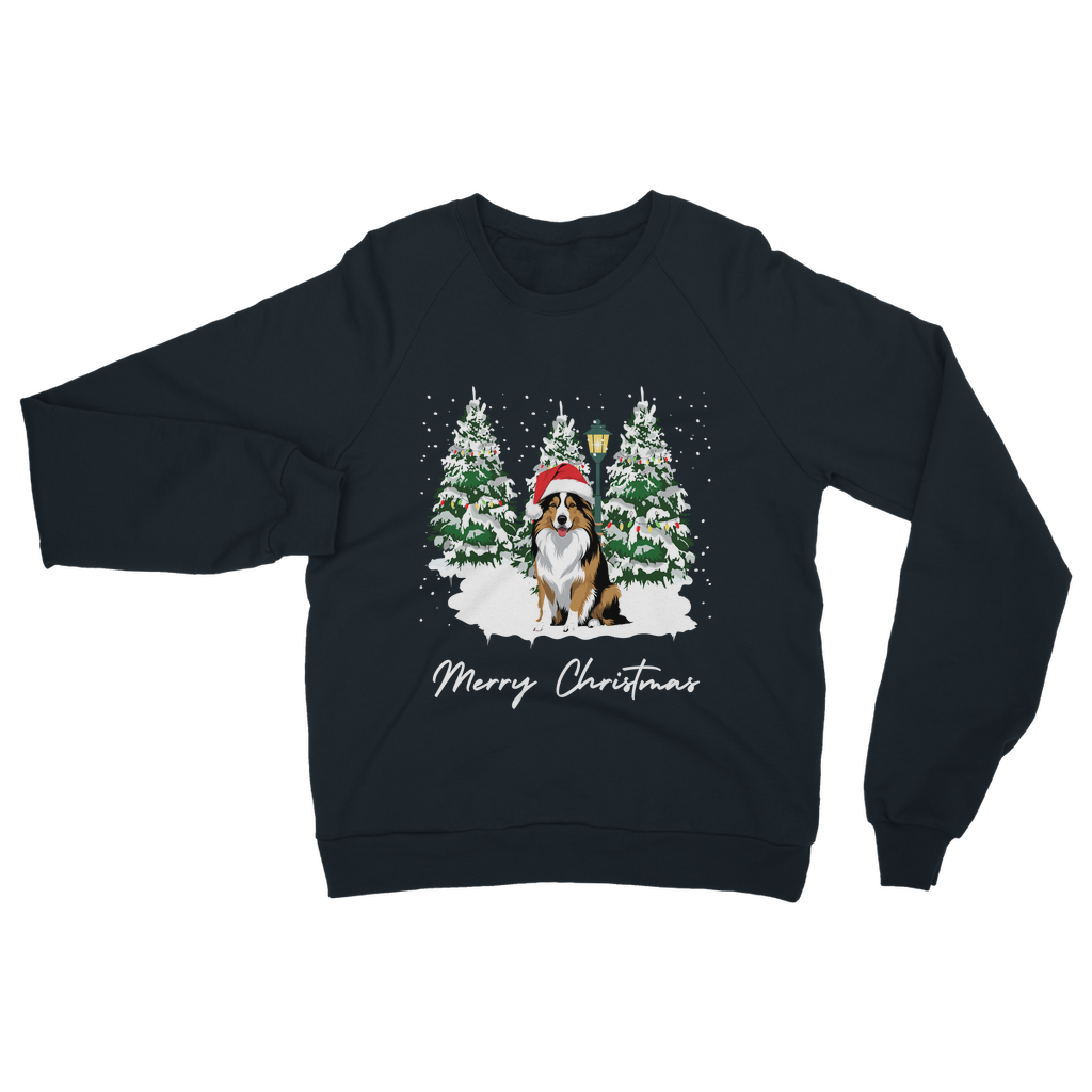 Unisex Rough Collie Christmas Sweatshirt - Festive Dog Jumper for Men & Women