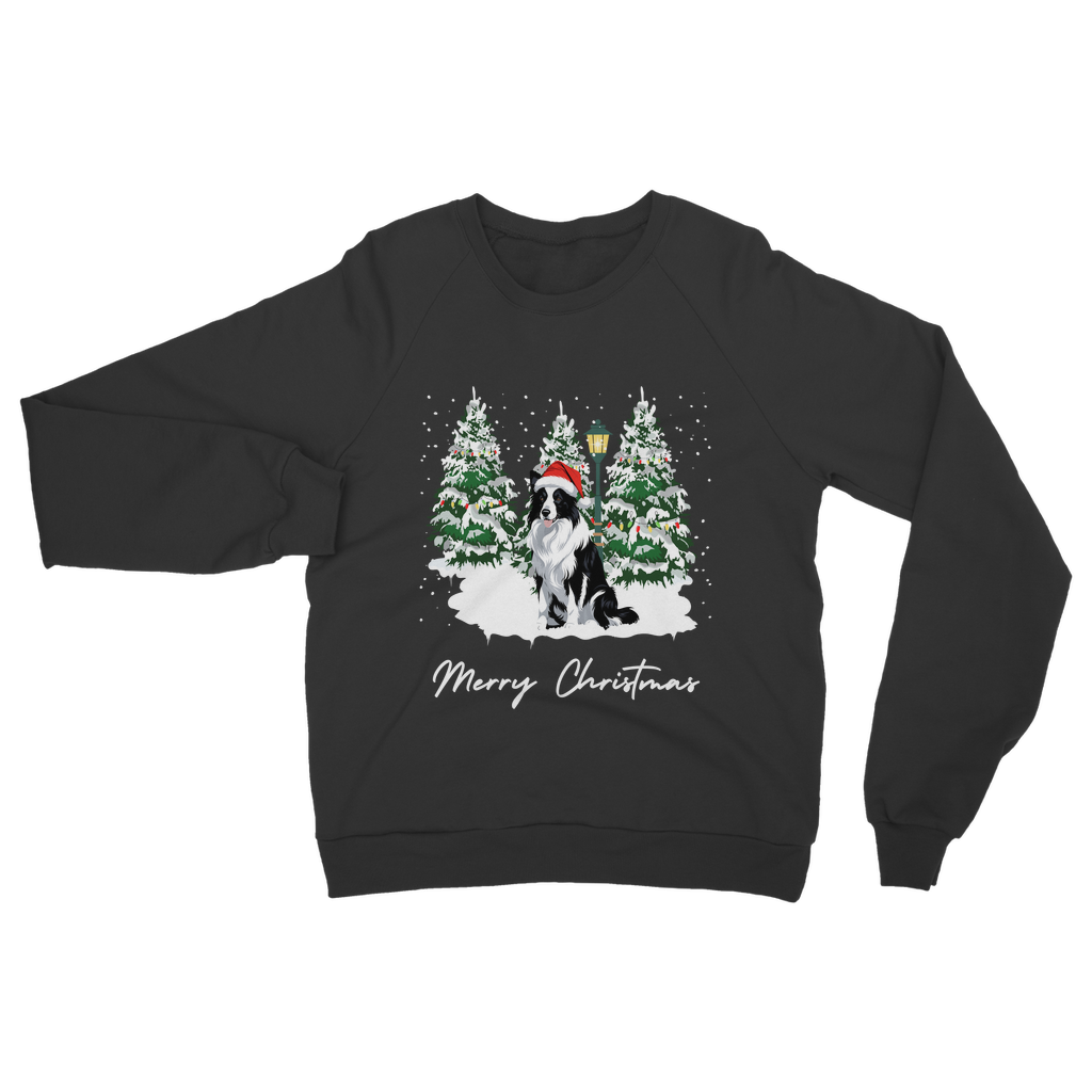 Adults Border Collie Christmas Sweatshirt - Festive Dog Jumper for Men & Women