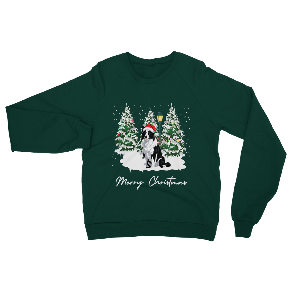 Adults Border Collie Christmas Sweatshirt - Festive Dog Jumper for Men & Women