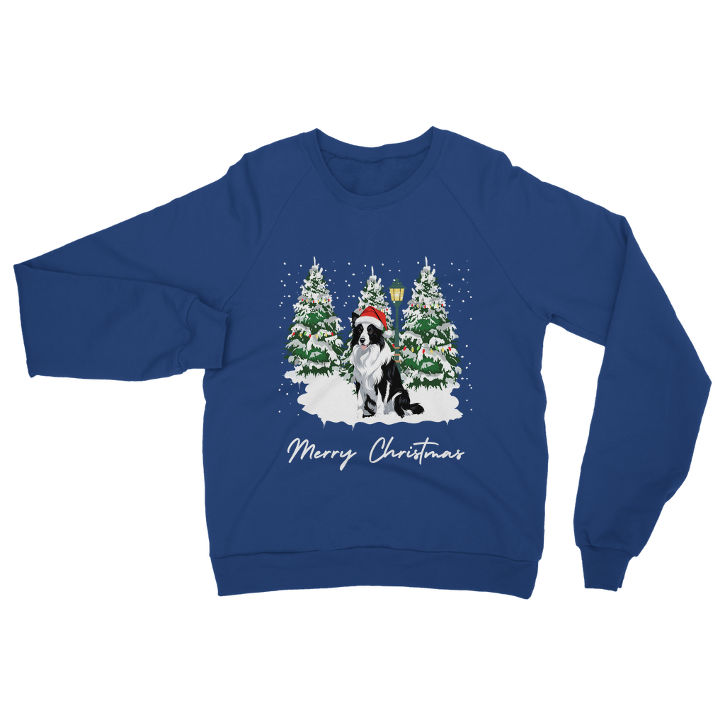 Adults Border Collie Christmas Sweatshirt - Festive Dog Jumper for Men & Women