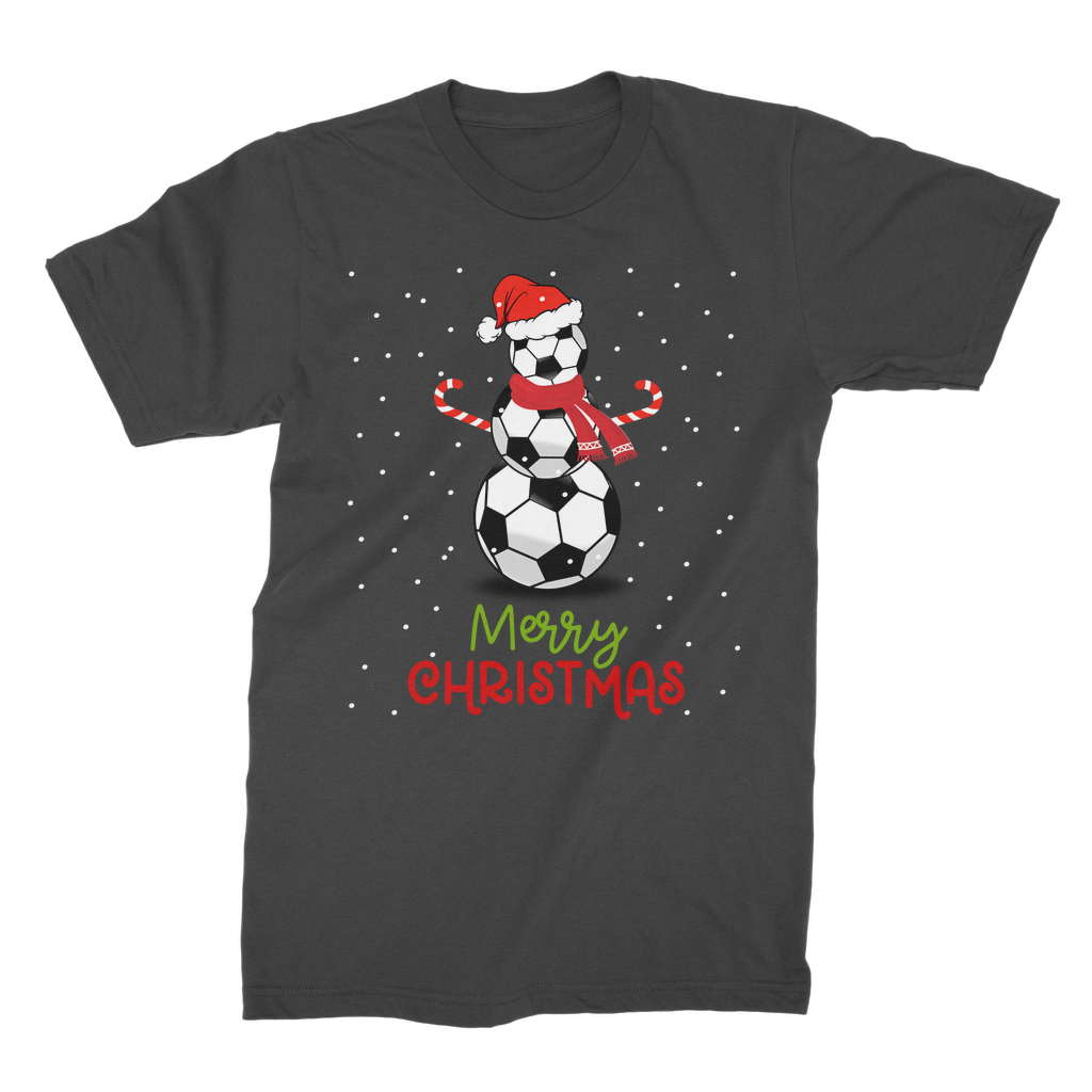 Adults Christmas Football Snowman T-shirt