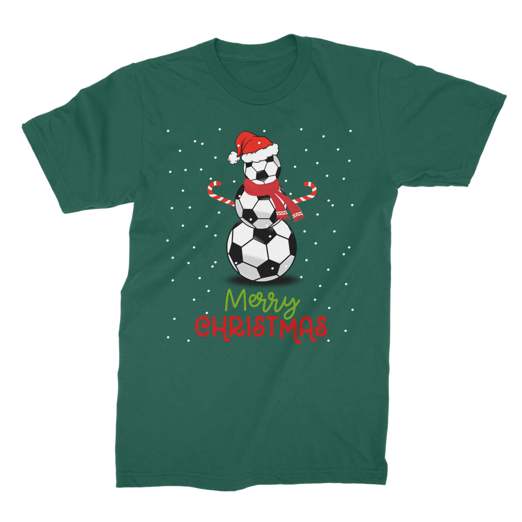 Adults Christmas Football Snowman T-shirt