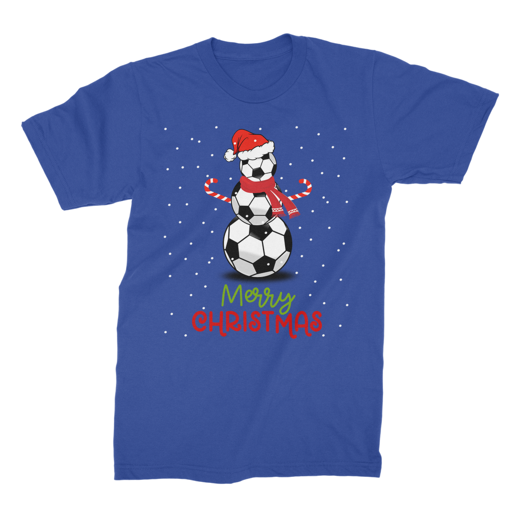 Adults Christmas Football Snowman T-shirt