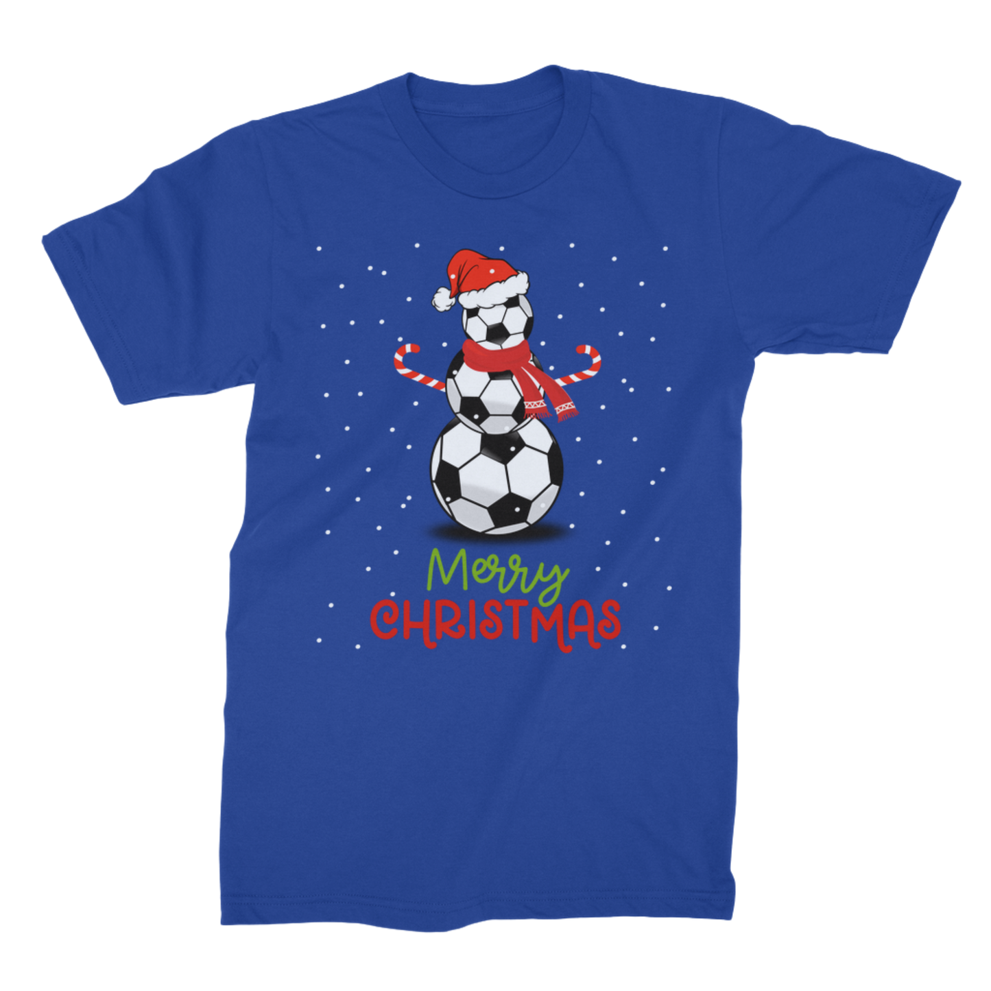Adults Christmas Football Snowman T-shirt