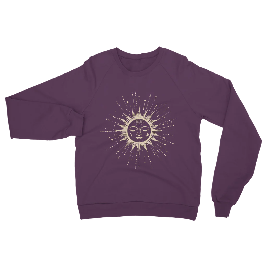 Women's Sleeping Mystical Sun Face Sweatshirt