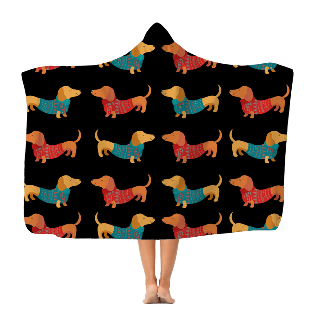 Dachshunds in Jumpers Hooded Blanket | 2 sizes