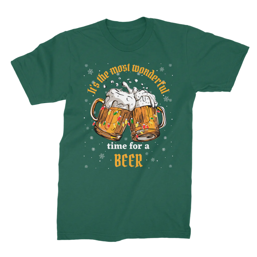 It's the most wonderful time for a Beer | Men's Christmas T-shirt