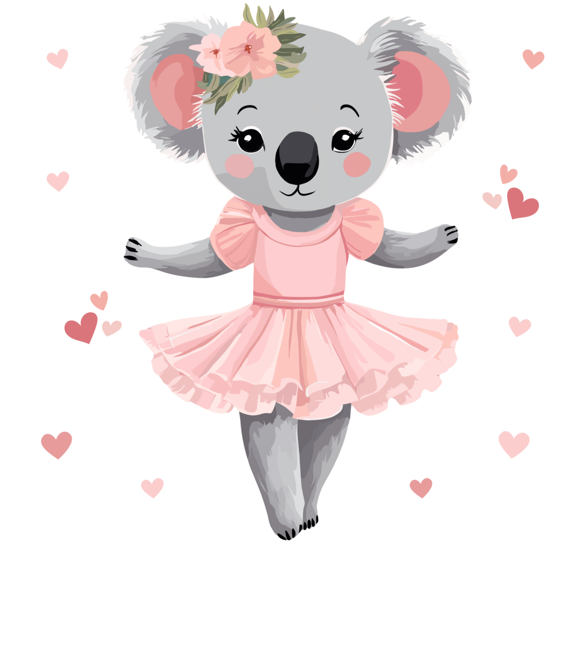 birthday-ballerina-koala-with-balloon-for-white-t-shirt-300