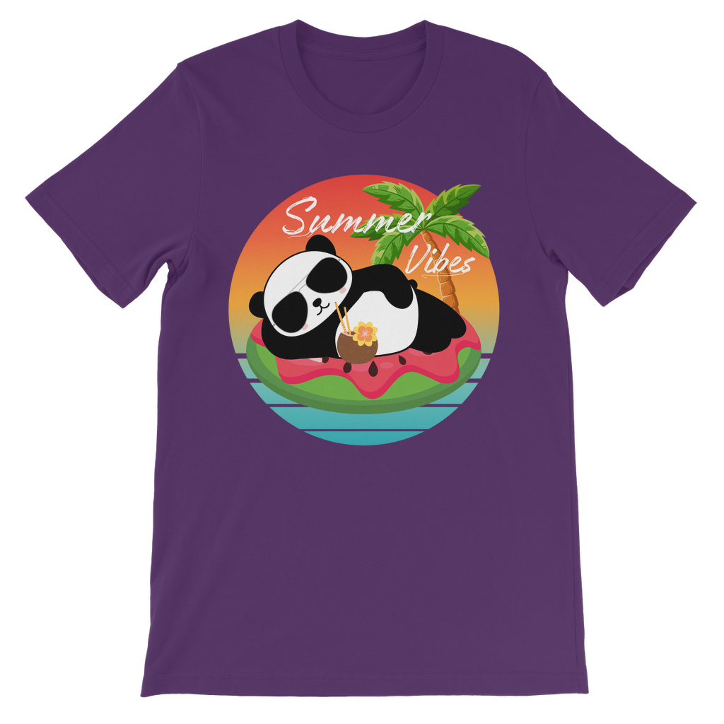 Unisex Kids Summer Vibes Panda T-shirt