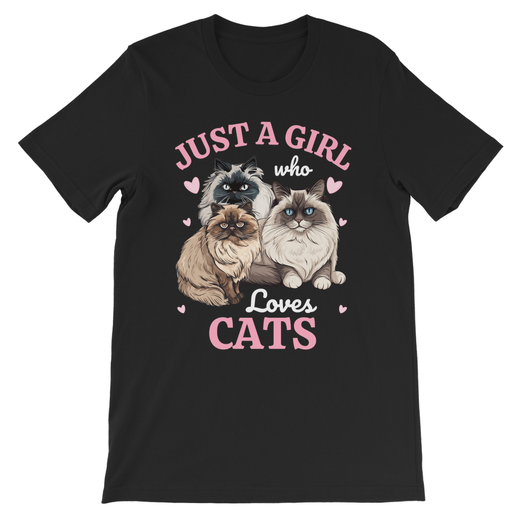 Just a Girl who loves Cats - Girls T-shirt |  3 - 13 years