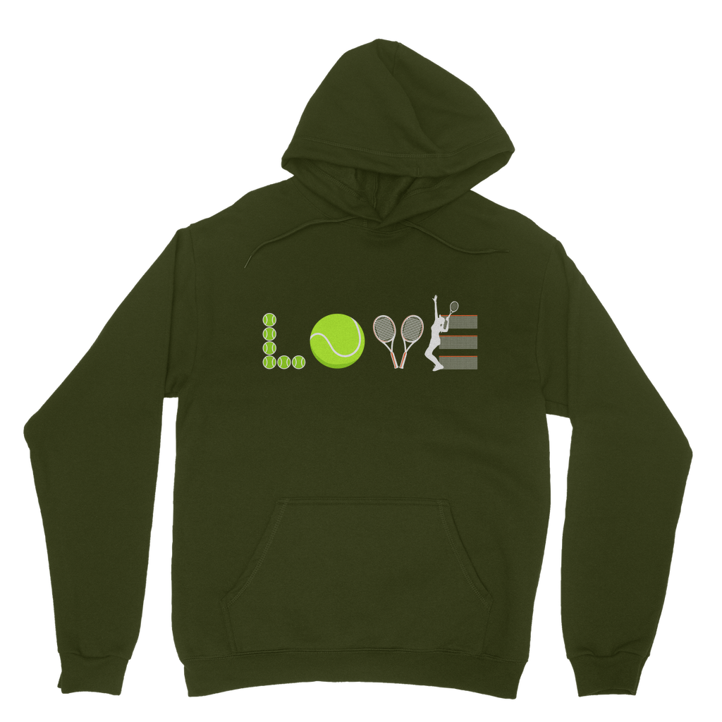 Love Tennis - Women's Printed Pullover Hoodie | Small - 5XL