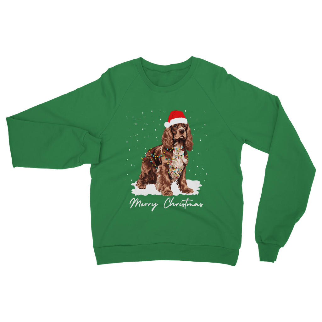 Christmas Brown & White Cocker Spaniel Jumper - Unisex Adults