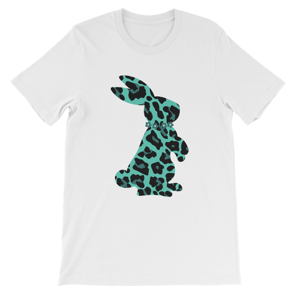 Leopard Print Bunny Rabbit - Girls T-shirt | 3 - 13 years