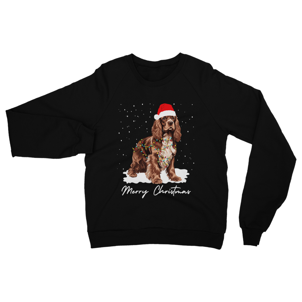 Christmas Brown & White Cocker Spaniel Jumper - Unisex Adults