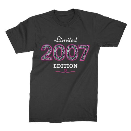 Girls "Limited Edition" Leopard Print 18th Birthday T-shirt