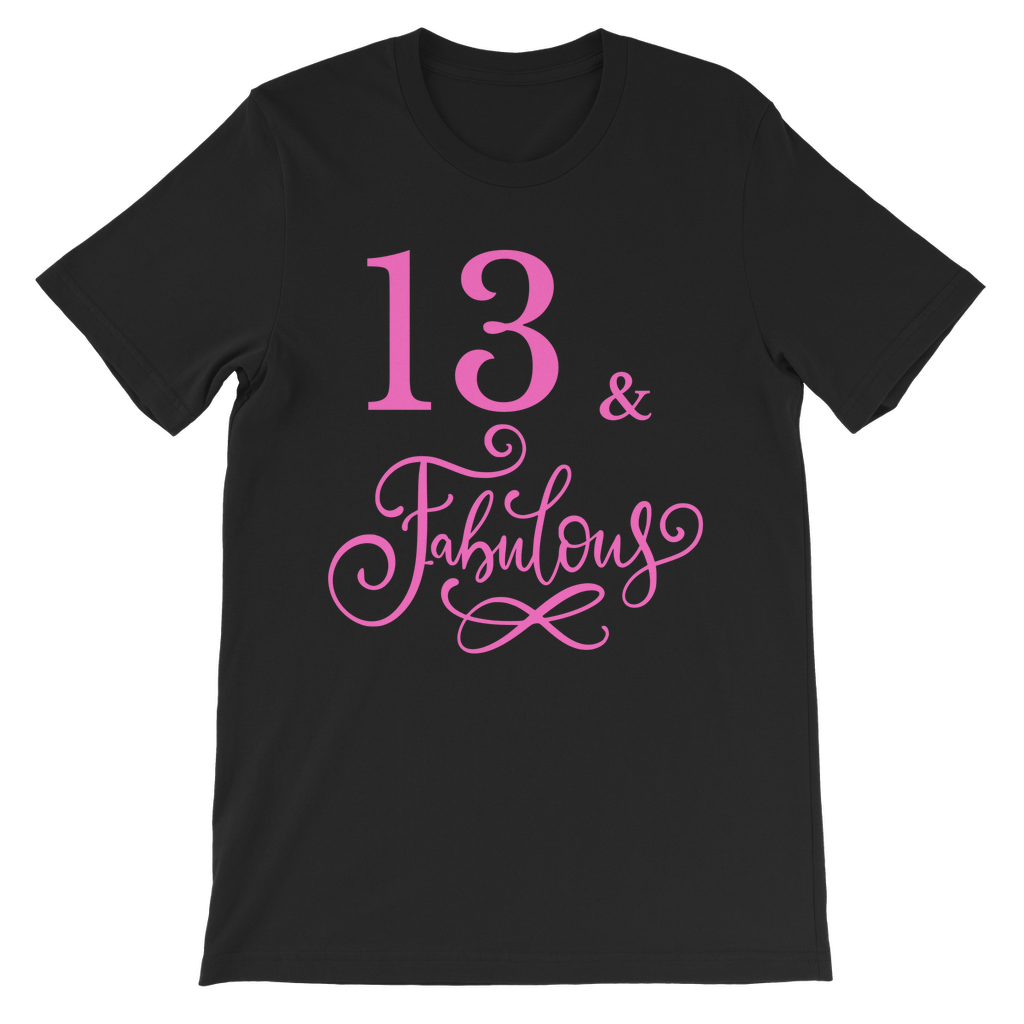 Girls Pink '13 and Fabulous' 13th Birthday T-shirt